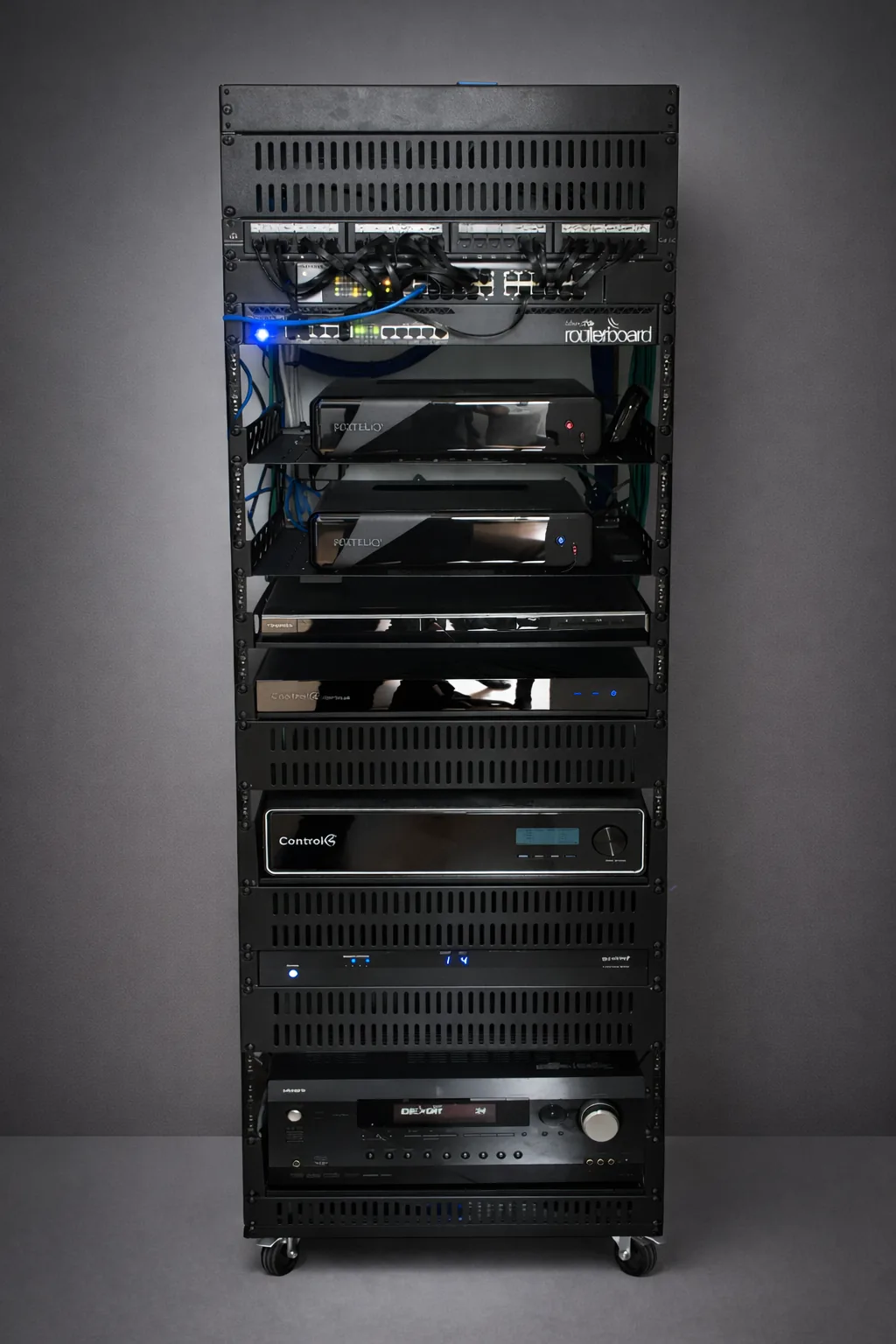 Home WiFi and networking rack installation